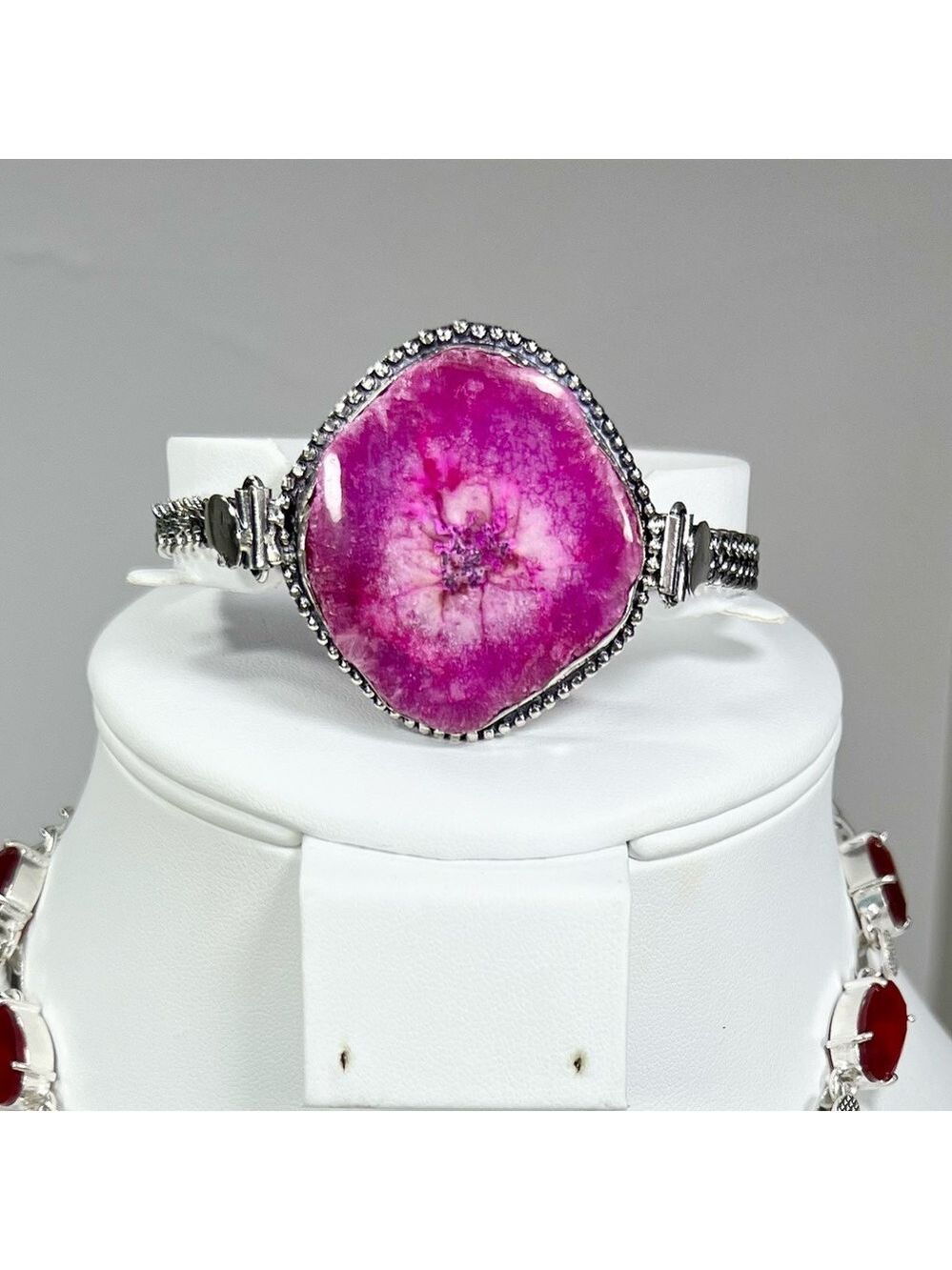 Solar Add On Item Pink Adjustable Bracelet